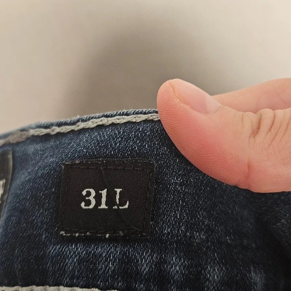 Buckle Black Fit No 3 Straight Leg Jeans Dark Wash Blue Mens 31L BBLA3017